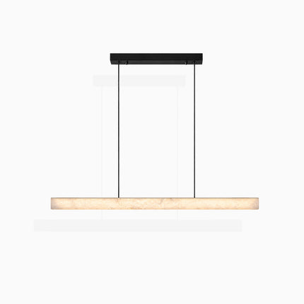 Nevella snowflake alabaster pendant light in 39.4-inch length with integrated LED