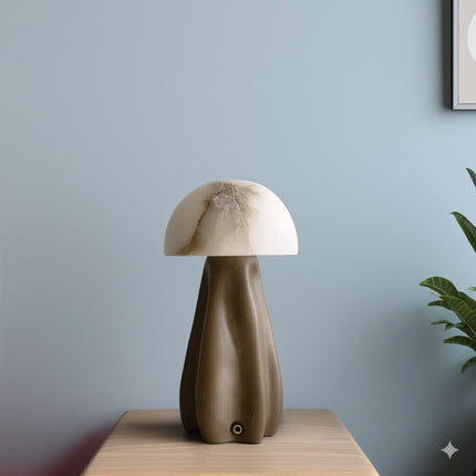 Alabaster Mushroom Table Lamp