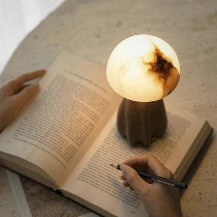 Alabaster Mushroom Table Lamp
