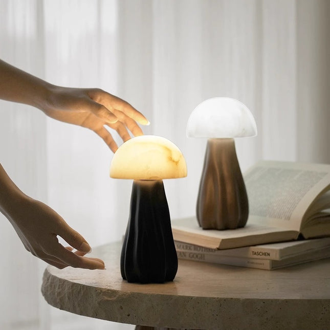 Alabaster Mushroom Table Lamp