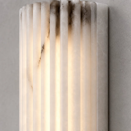 Aurel Ribbed Alabaster Wall Sconce