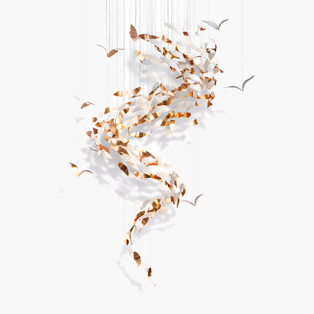 Aveline Feather Spiral Chandelier