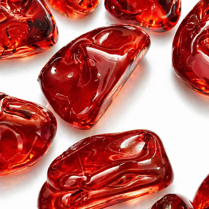 Burgundy Red Liuli Glass Stones