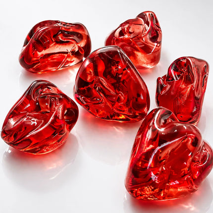 Burgundy Red Liuli Glass Stones