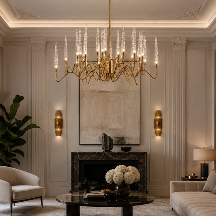 Elyrion Glass Branch Chandelier