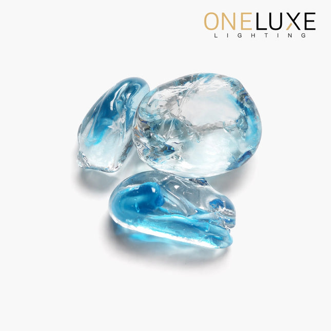 Light Blue Liuli Glass Stones