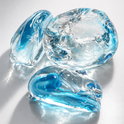Light Blue Liuli Glass Stones