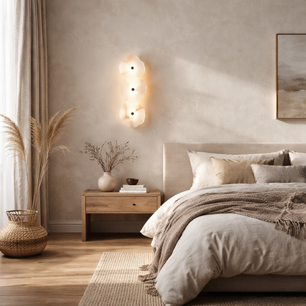 Lithra Strata Alabaster Wall Sconce