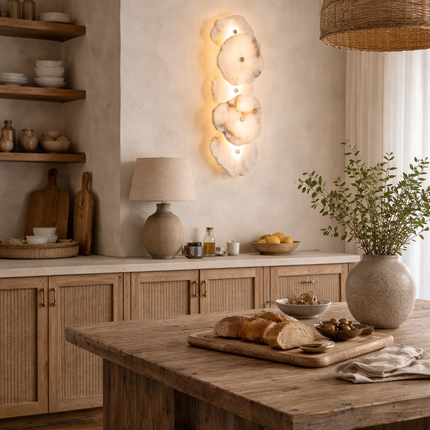 Lithra Strata Alabaster Wall Sconce