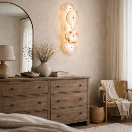 Lithra Strata Alabaster Wall Sconce