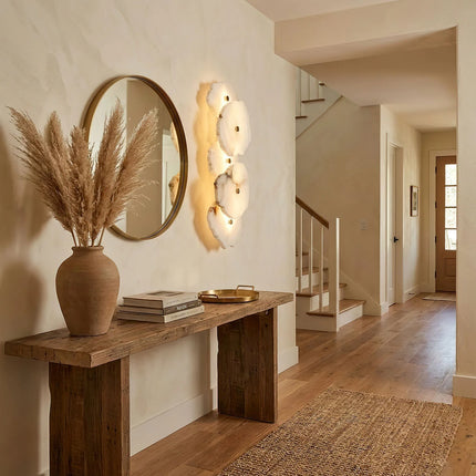 Lithra Strata Alabaster Wall Sconce
