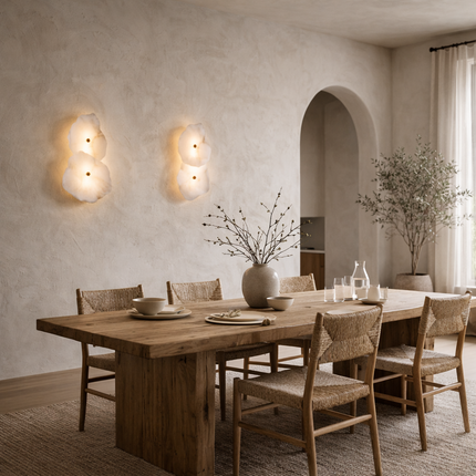 Lithra Strata Alabaster Wall Sconce