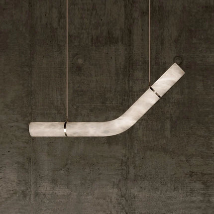 V-Curve Alabaster Pendant Light