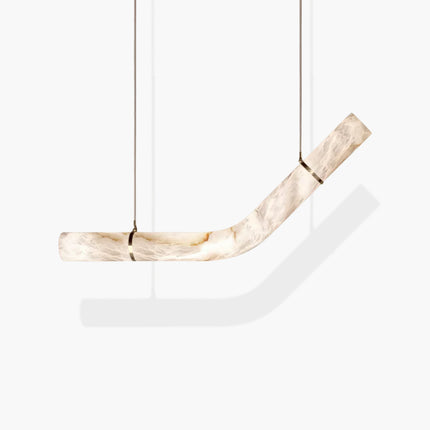 V-Curve Alabaster Pendant Light