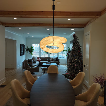 Velmora Alabaster Loop Chandelier