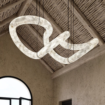 Velmora Alabaster Loop Chandelier