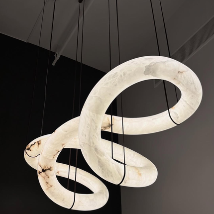 Velmora Alabaster Loop Chandelier