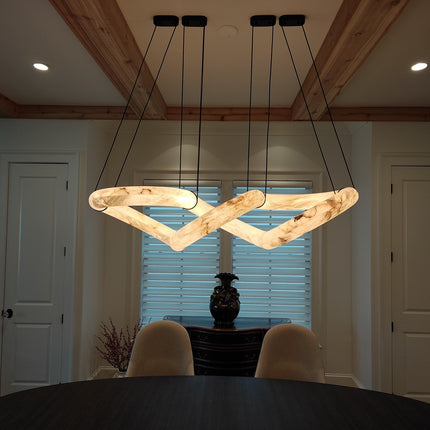 Velmora Alabaster Loop Chandelier