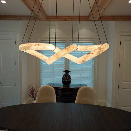 Velmora Alabaster Loop Chandelier