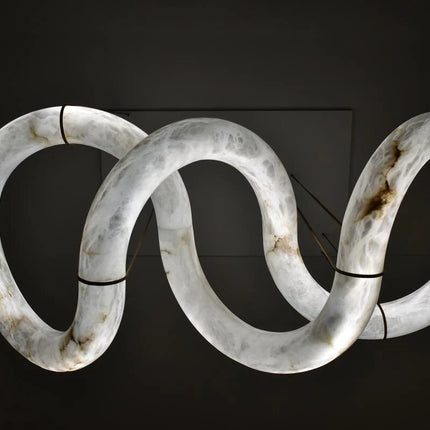 Velmora Alabaster Loop Chandelier