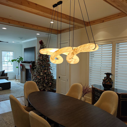 Velmora Alabaster Loop Chandelier