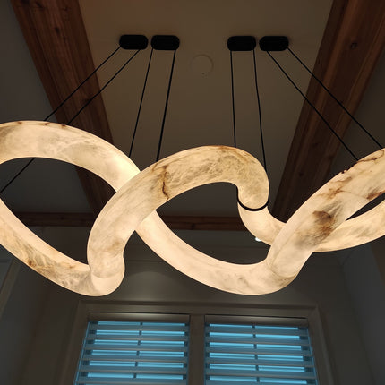Velmora Alabaster Loop Chandelier