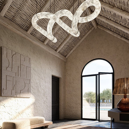 Velmora Alabaster Loop Chandelier