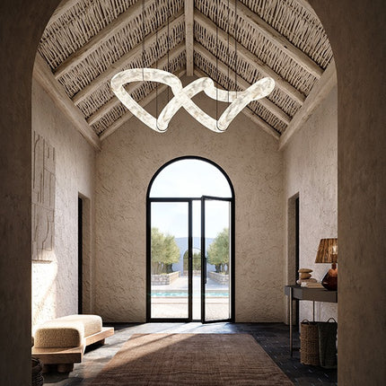Velmora Alabaster Loop Chandelier