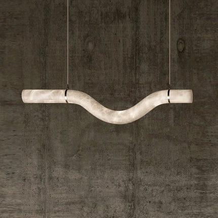 W-Curve Alabaster Pendant Light